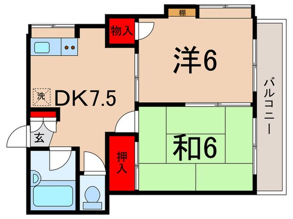 第２石井コーポの物件間取画像